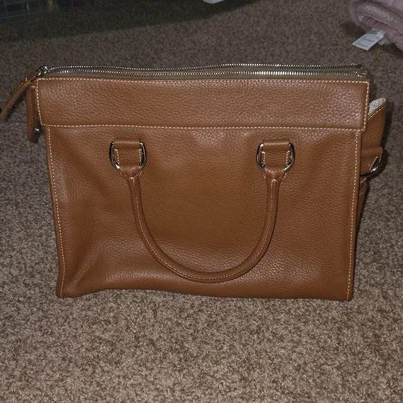 Dooney & Bourke Double Pocket Tote, Brown Leather - Picture 4 of 8